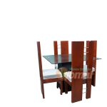 JUEGO DE COMEDOR PINO PINT CONTEMP.4S BCO ROSANNY